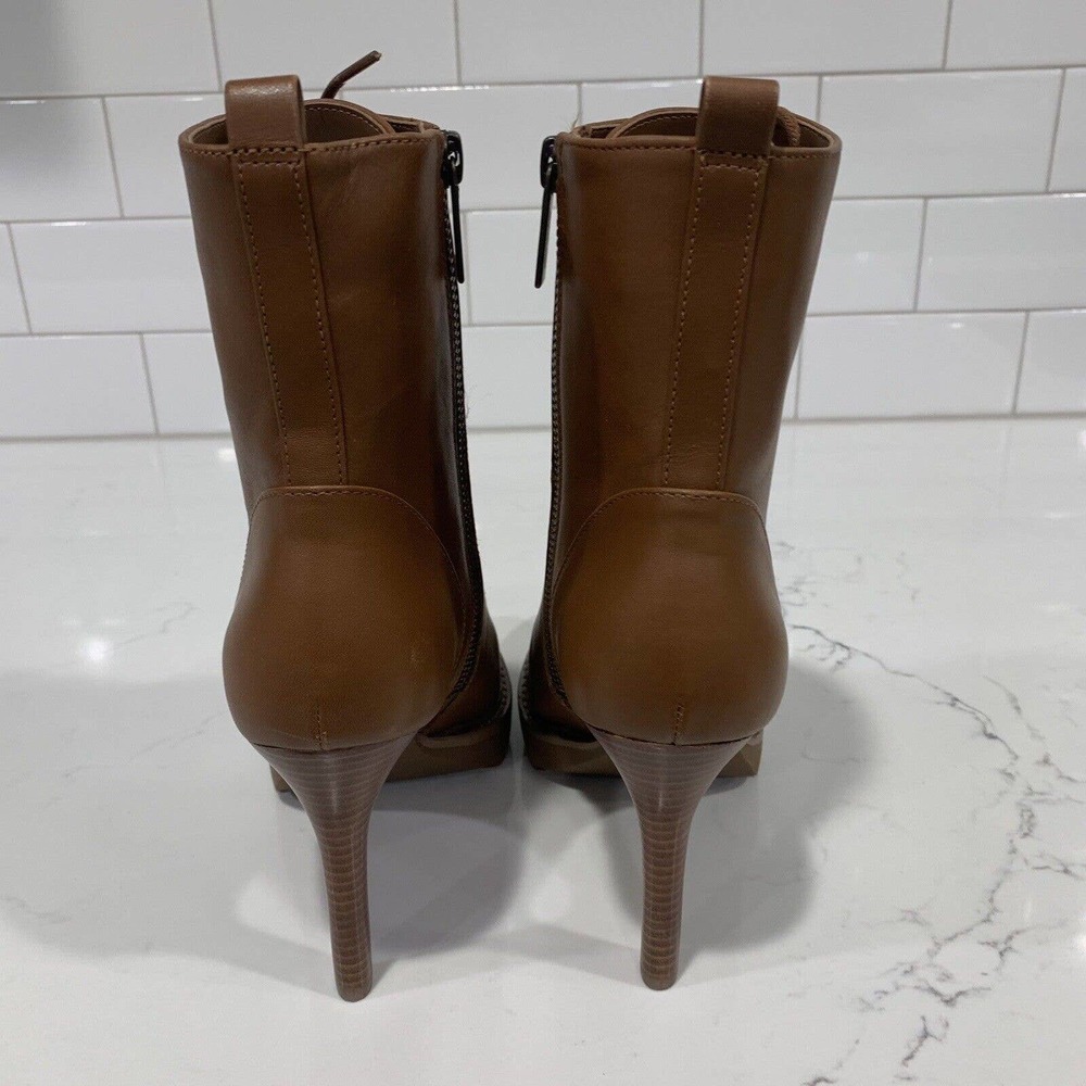 Michael Kors | Boots Kyle Lace Up Booties Leather Pointed Toe NEW - Picture 7 of 9